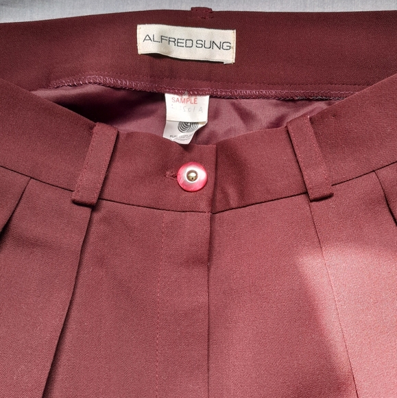 ALFRED SUNG Vintage Burgandy Pants - Picture 6 of 6